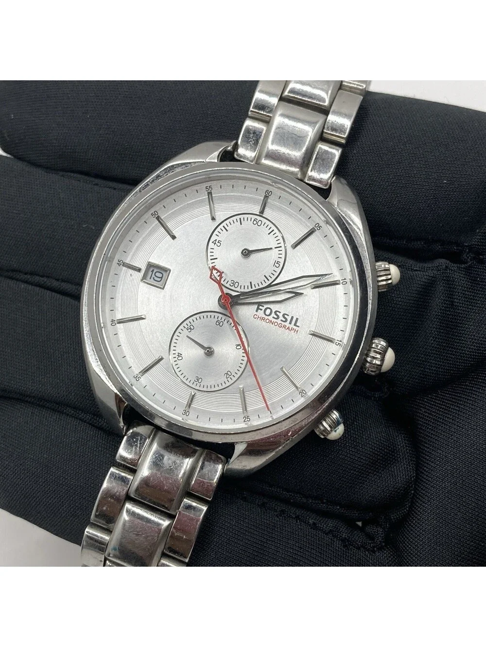 Fossil Land Racer CH2975 Women's Chronograph Watch Silver Dial Stainless Steel